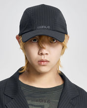 Load image into Gallery viewer, AJOBYAJO Striped Wool Blend Cap Black

