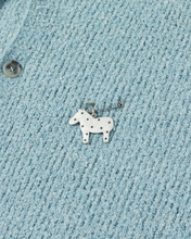 Load image into Gallery viewer, N. Archive Tie Detail Vintage Medal Knit Cardigan Ash Blue
