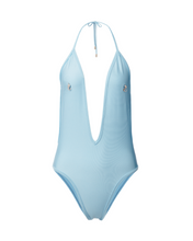 Load image into Gallery viewer, METALBELLY One Metal Love Swimsuit Blue
