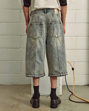 Load image into Gallery viewer, MMIC 1989 Bleach Bermuda Shorts Rusty Blue
