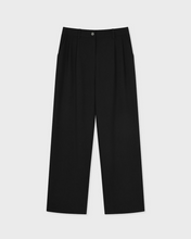 Load image into Gallery viewer, Fallett Two Tuck Wide Slacks Black

