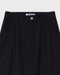 Fallett Two Tuck Cotton Pants Navy
