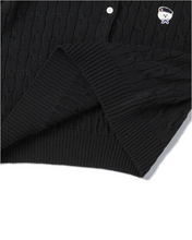 Load image into Gallery viewer, ILP New Parisian Cashmere Cable Crop Knit Black
