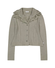 Load image into Gallery viewer, OJOS Tassel Collar Knit Cardigan Grey
