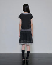 将图片加载到图库查看器，FLARE UP 3-Layered Henley T-shirt Black

