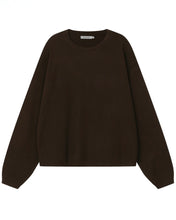 Load image into Gallery viewer, Adlielos Grid Round Neck Knit Brown
