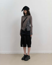 将图片加载到图库查看器，OJOS Sleeve Pumpkin Pants Black
