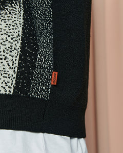 UNALLOYED Graphic Knit Vest Black