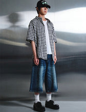 Load image into Gallery viewer, DWSE Washed Denim Bermuda Shorts Blue

