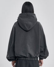 Load image into Gallery viewer, AJOBYAJO University Wappen Batwing Hoodie Charcoal
