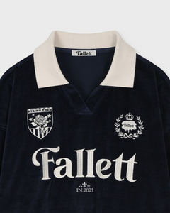 Fallett Velour Collar Sweatshirt Navy