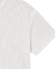 将图片加载到图库查看器，Adlielos Ribbed T-Shirt White
