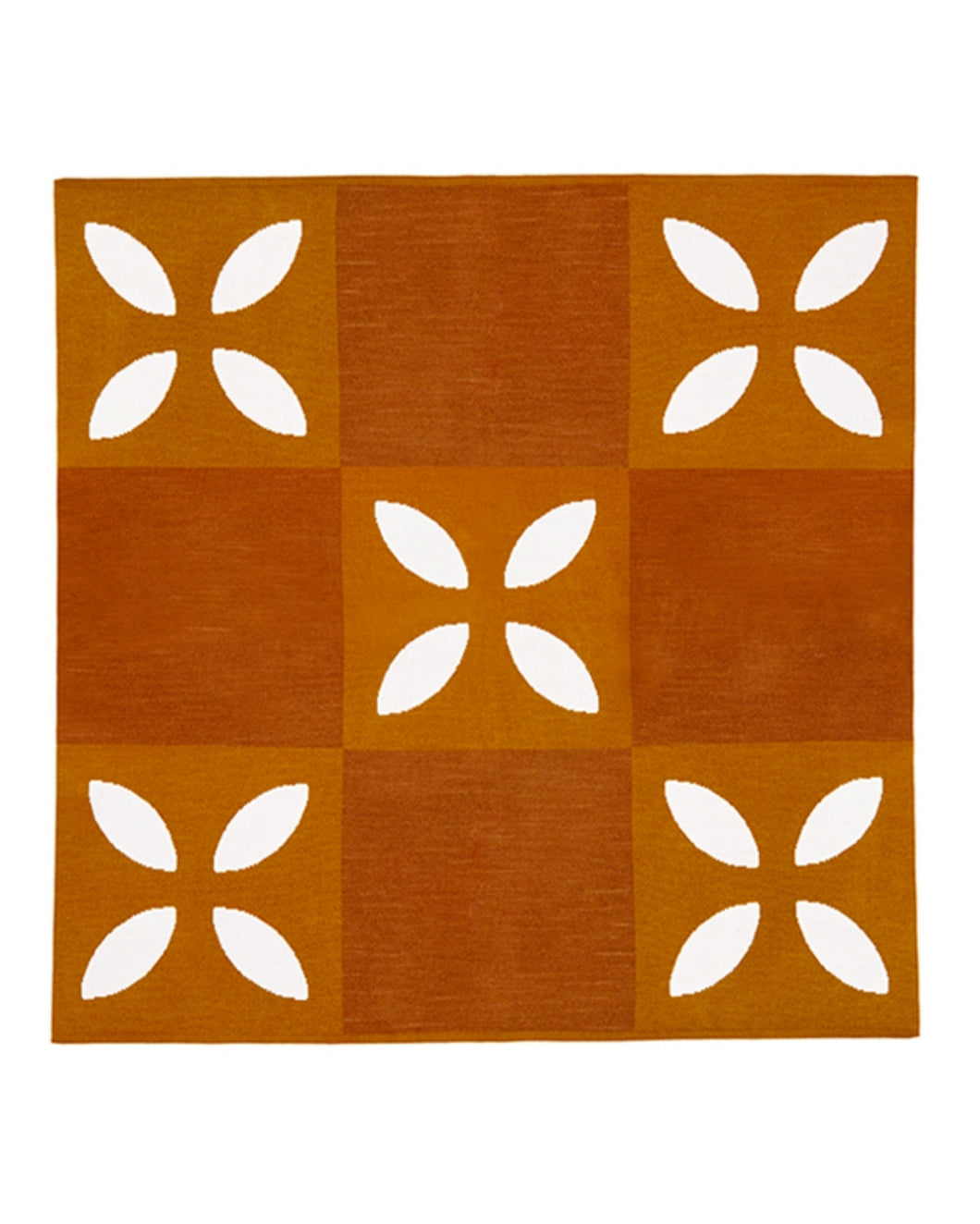 UNALLOYED Clover Checker Blanket Orange