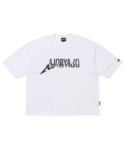 Load image into Gallery viewer, AJOBYAJO Tri Logo Mixed T-Shirt White
