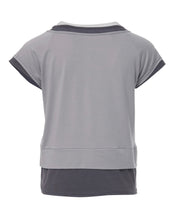 Load image into Gallery viewer, FLARE UP 3-Layered Henley T-shirt Gray
