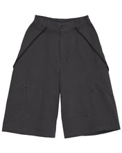 将图片加载到图库查看器，FLARE UP Asymmetrical Bermuda Shorts Charcoal
