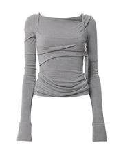 将图片加载到图库查看器，FLARE UP Layered Bustier Long Sleeve Grey
