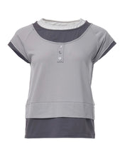 Load image into Gallery viewer, FLARE UP 3-Layered Henley T-shirt Gray
