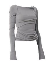 将图片加载到图库查看器，FLARE UP Layered Bustier Long Sleeve Grey

