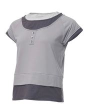 Load image into Gallery viewer, FLARE UP 3-Layered Henley T-shirt Gray
