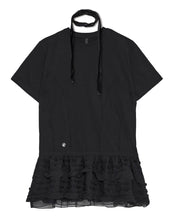 将图片加载到图库查看器，FLARE UP Layered Frill T-Shirt Black
