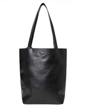 Load image into Gallery viewer, AJOBYAJO Vegan Leather Dual Tote Bag Black
