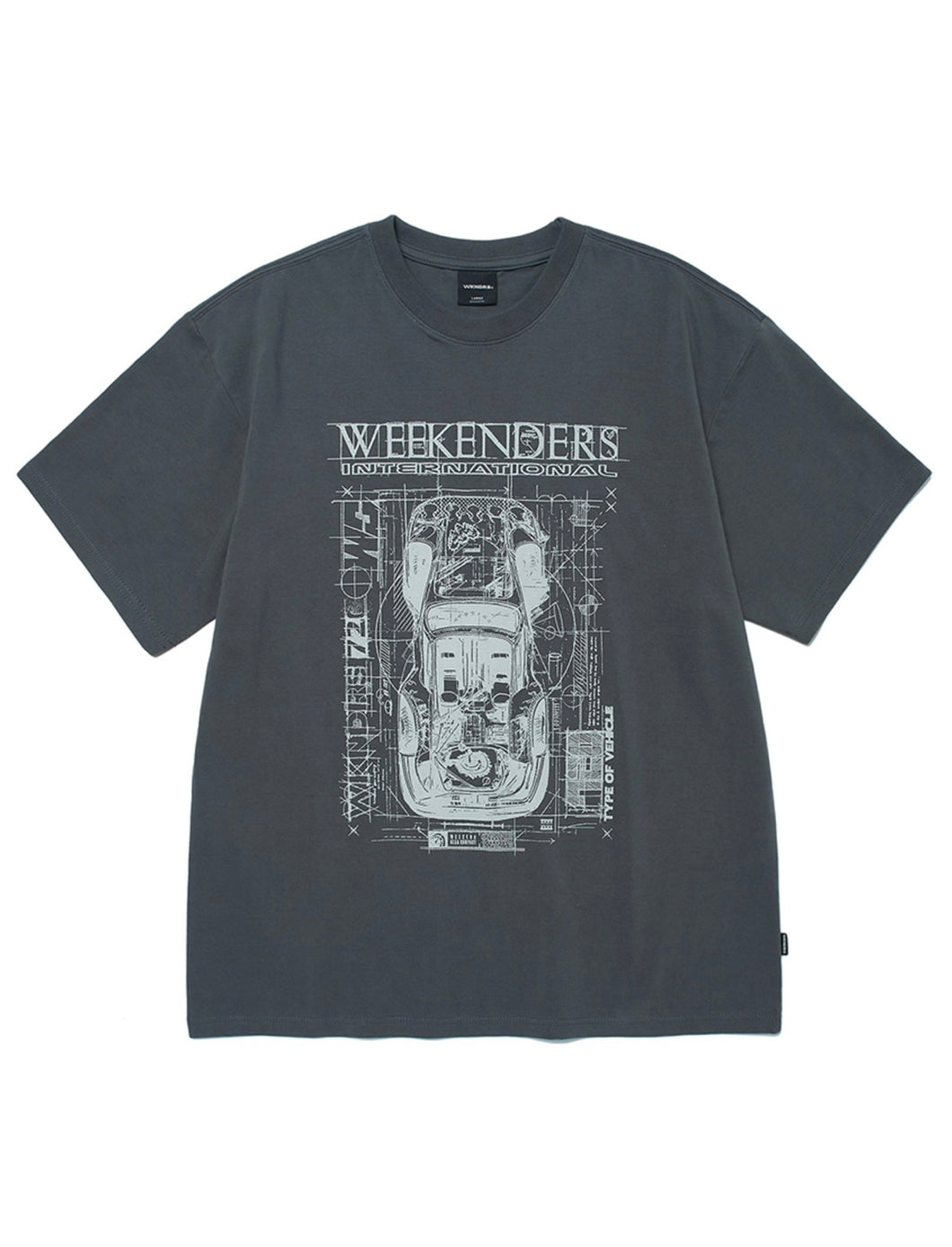 WKNDRS Blueprint T-Shirt Charcoal