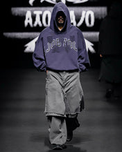 Load image into Gallery viewer, AJOBYAJO University Wappen Batwing Hoodie Navy
