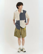 Load image into Gallery viewer, N Archive Pattern Cutting Open Collar Shirt Navy
