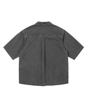 Load image into Gallery viewer, AJOBYAJO Paneled Zip-Up Shirt Charcoal
