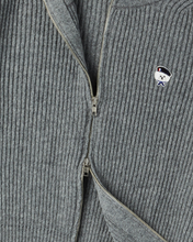 Load image into Gallery viewer, ILP New Parisian Logo Wool Zip-Up High Neck Knit Gray
