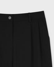 Load image into Gallery viewer, Fallett Two Tuck Wide Slacks Black
