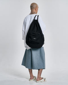 AJOBYAJO Pocket Drawstring Bag Black