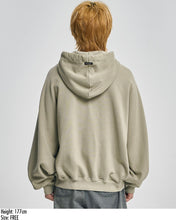 Load image into Gallery viewer, AJOBYAJO Laced Multi-Drawstring Zip-Up Hoodie Beige
