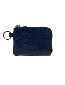 WKNDRS Croc Card Wallet Navy