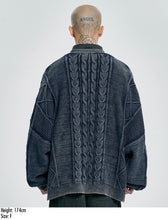 Load image into Gallery viewer, AJOBYAJO Cable Washed Cardigan Navy
