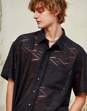 Load image into Gallery viewer, DWS Ceres Crochet Half Shirt Black
