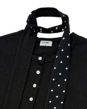 将图片加载到图库查看器，PLASMA SPHERE Natty Dot Scarf Cardigan Black
