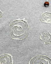 Load image into Gallery viewer, PLASMA SPHERE Floral Applique Hooded Jumper Grey
