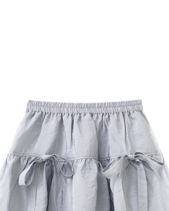 PLASMA SPHERE Cloud Ribbon Balloon Skirt Light Grey