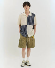 Load image into Gallery viewer, N Archive Pattern Cutting Open Collar Shirt Navy
