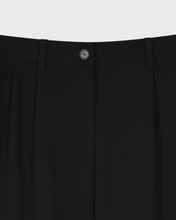 Load image into Gallery viewer, Fallett Two Tuck Wide Slacks Black
