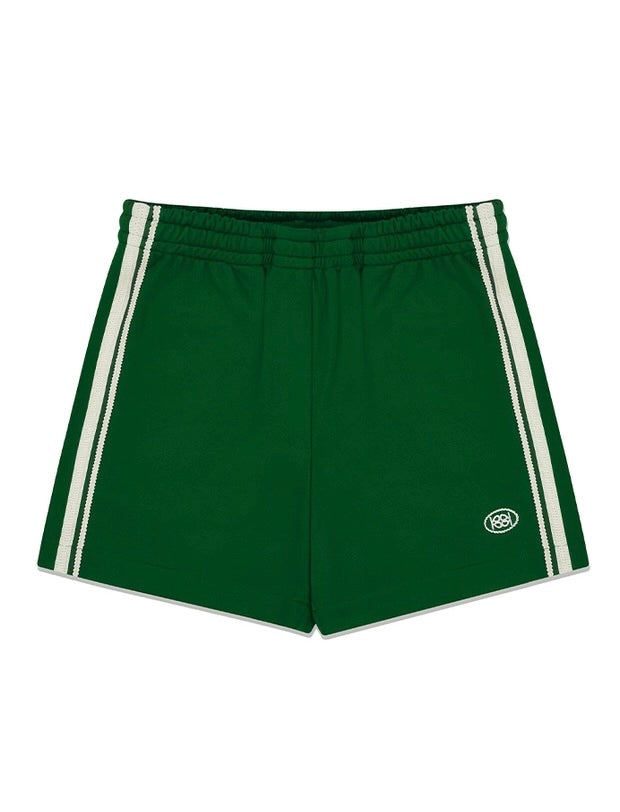 Kijun Double Line Track Shorts Green