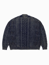 Load image into Gallery viewer, AJOBYAJO Cable Washed Cardigan Navy
