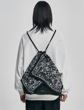 Load image into Gallery viewer, AJOBYAJO Bandana Drawsting Bag Black

