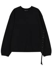 将图片加载到图库查看器，Adlielos Side Lace-Up Sweatshirt Black
