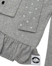 将图片加载到图库查看器，PLASMA SPHERE Natty Dot Scarf Cardigan Grey
