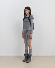 Load image into Gallery viewer, OJOS Halter Strap Long Sleeve Grey
