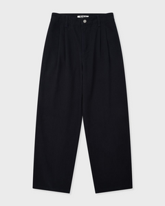 Fallett Two Tuck Cotton Pants Navy