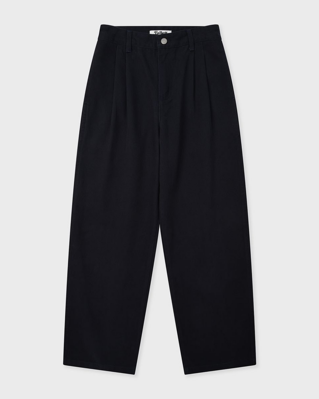 Fallett Two Tuck Cotton Pants Navy